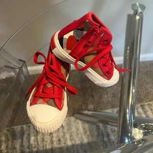 Burberry Baby Hightop Sneakers Sz. 7 US toddler